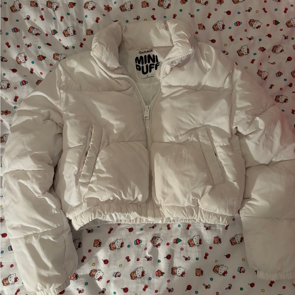 GARAGE White Mini Puff Jacket
